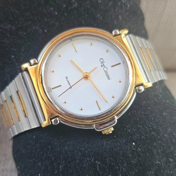 Oleg Cassini Wristwatch Quartz Dual Tone Analog Unisex Wrist Watch Japan Movt - Picture 4 of 12